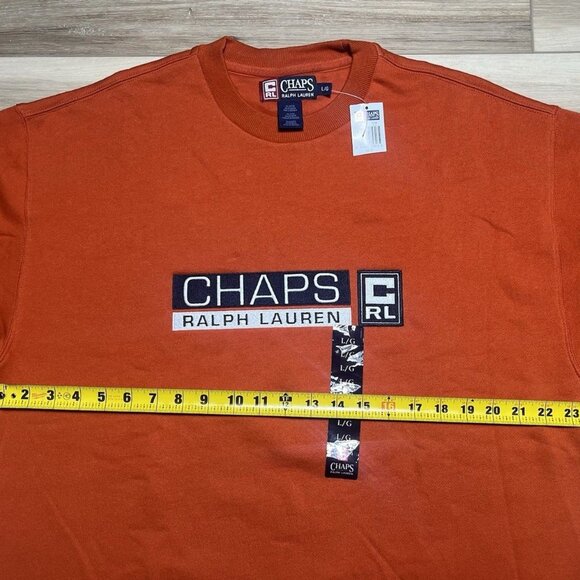 NWT Chaps Ralph Lauren Orange Sweatshirt - Men Size Large - Picture 13 of 15
